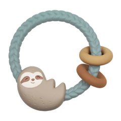 Itzy Ritzy Silicone Teether with Rattle, Sloth, ANB BABY