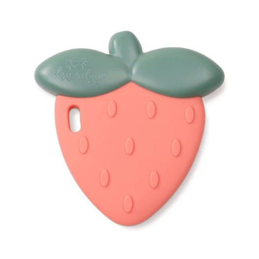 Itzy Ritzy Sweetie Shake Teether with Rattle, Strawberry, ANB BABY