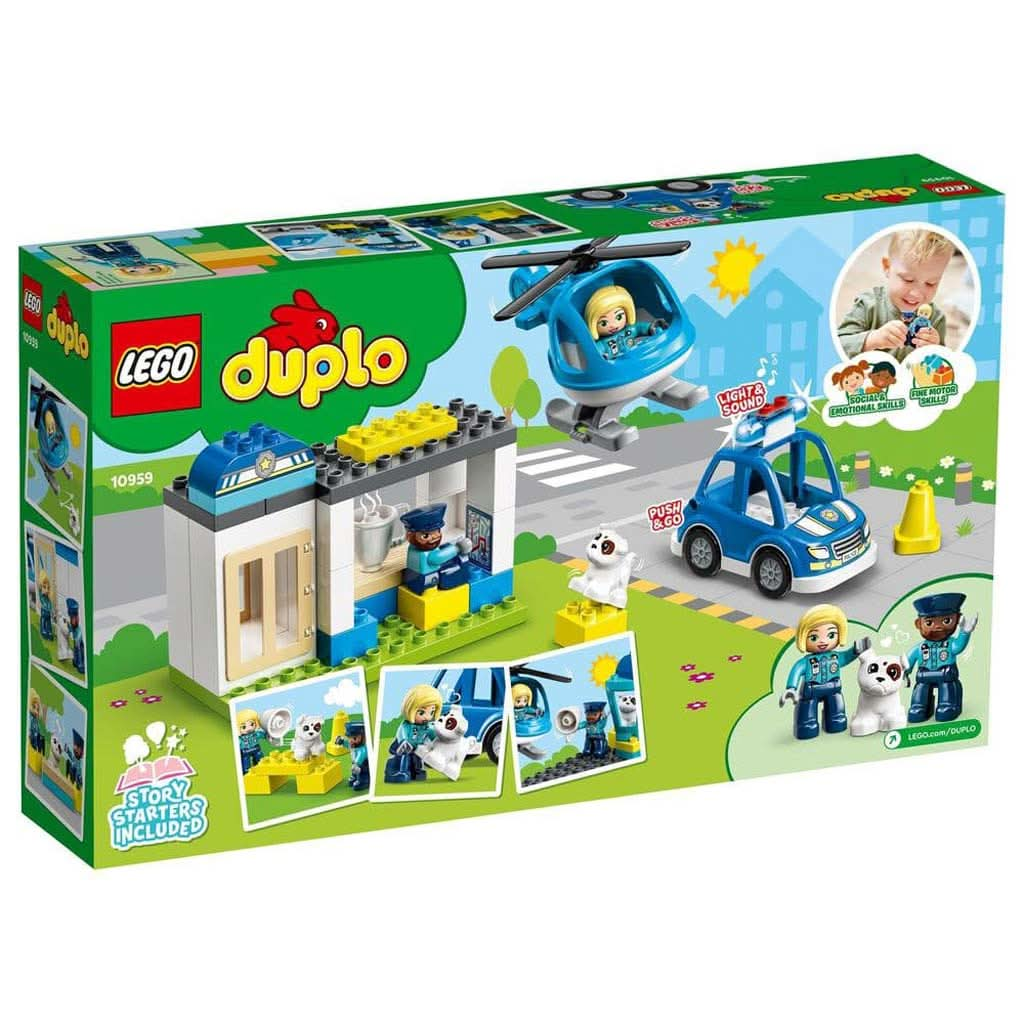 Lego Police Station & Helicopter Building Toy, ANB BABY