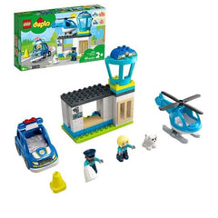 Lego Police Station & Helicopter Building Toy, ANB BABY