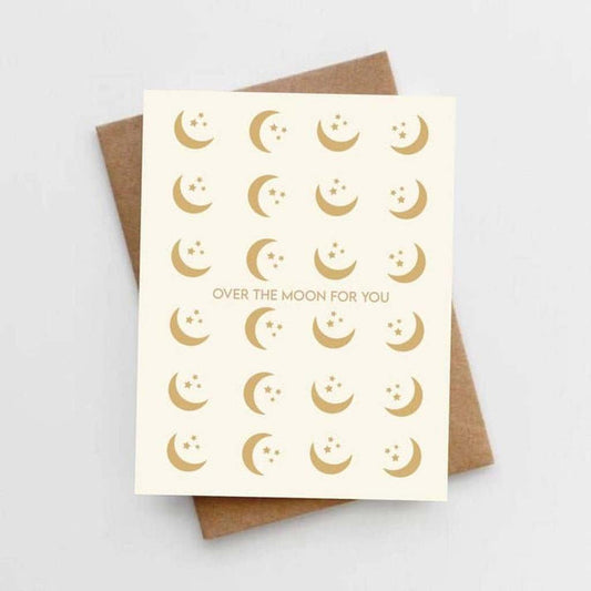 Lemon Milk Paper Over the Moon For You Card - ANB Baby