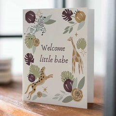 Lemon Milk Paper Welcome Little Babe Card, ANB BABY