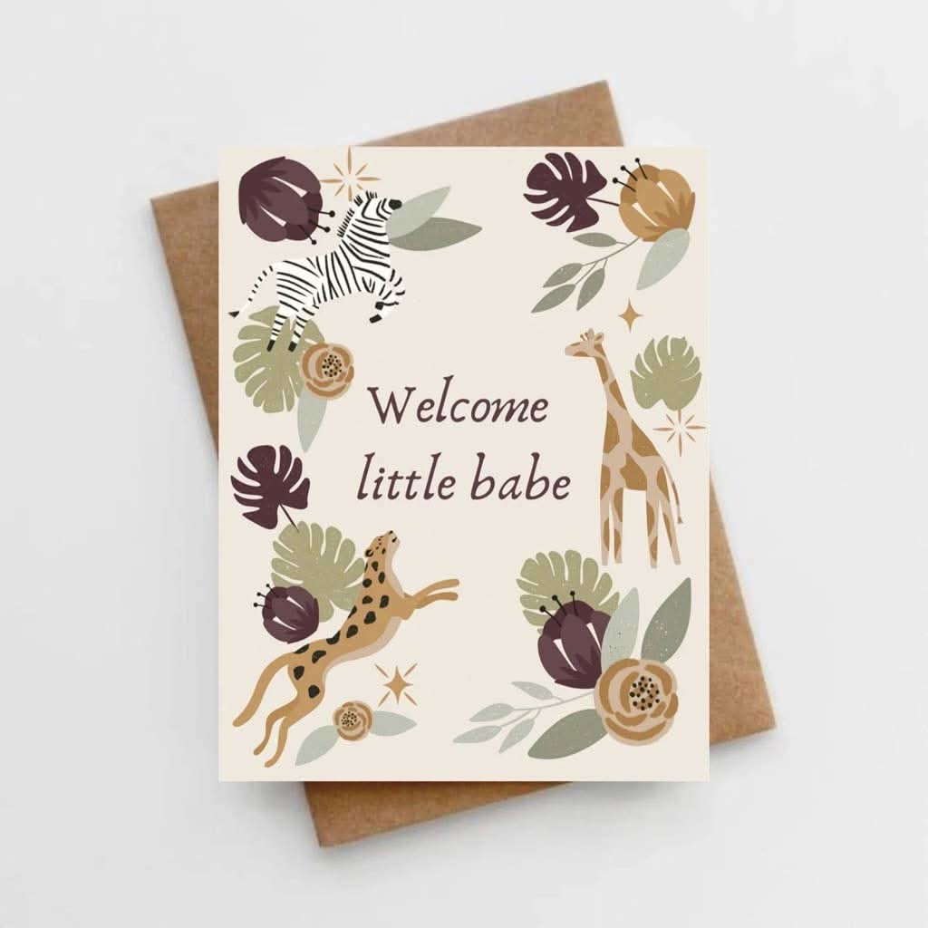 Lemon Milk Paper Welcome Little Babe Card, ANB BABY