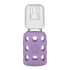 Life Factory Glass Baby Bottle Lavender, 4 oz., ANB BABY