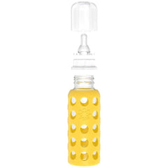 Lifefactory 9 - Ounce Glass Baby Bottle with Stage 1 Nipple, Stopper and Cap, ANB BABY