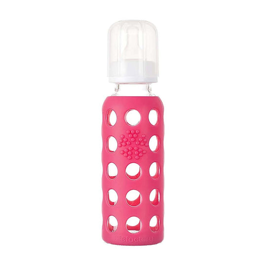 LIFEFACTORY Baby Bottle Raspberry 9 oz, ANB BABY