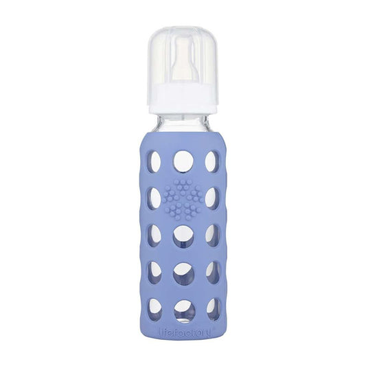 LIFEFACTORY Glass Baby Bottle Blueberry 9 oz, ANB BABY