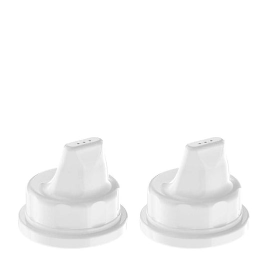 Lifefactory Sippy Caps for 4 - Ounce and 9 - Ounce, White, Pack of 2, ANB BABY