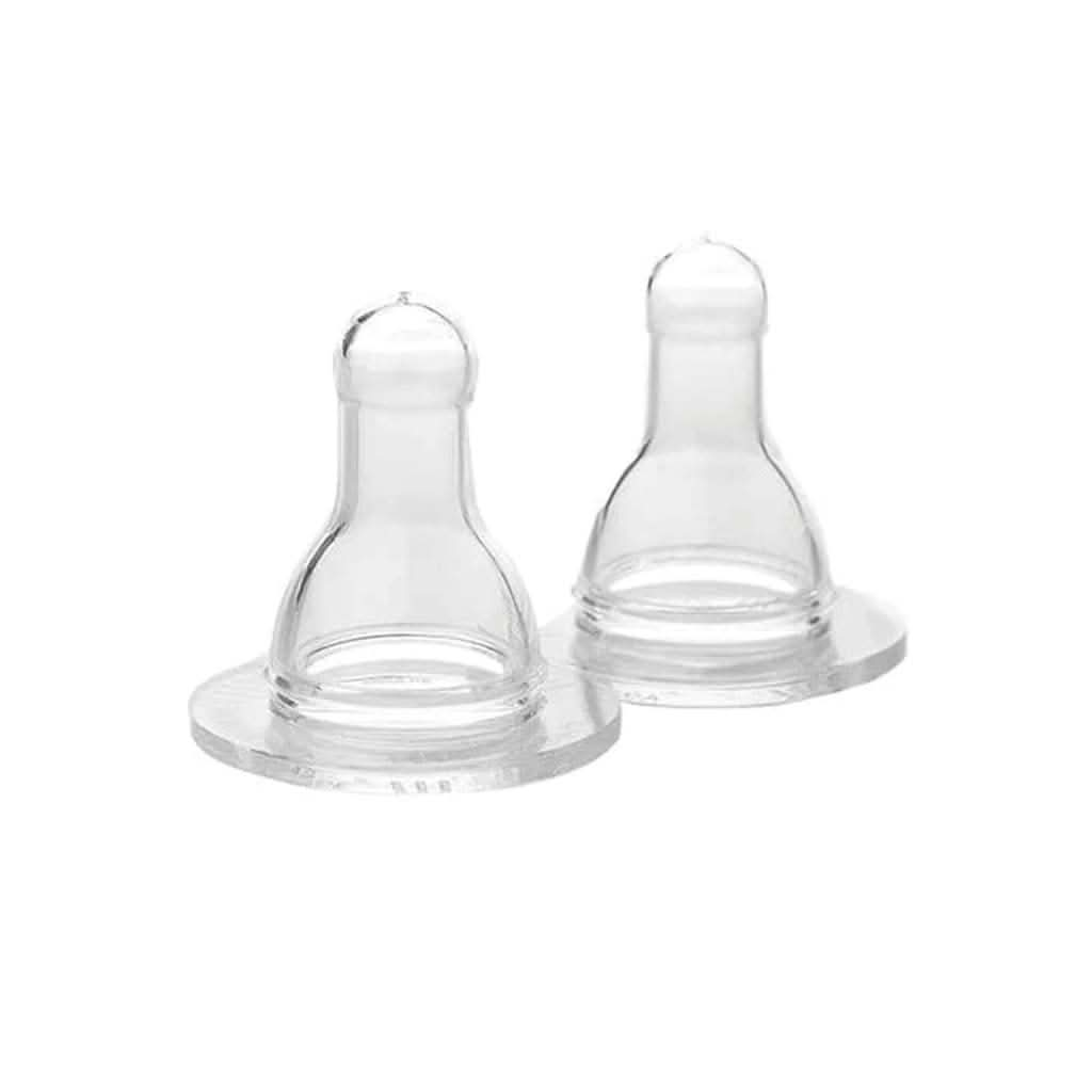 Lifefactory Stage 2 Baby Bottle Nipple for 4 - Ounce and 9 - Ounce, Clear, Pack of 2, ANB BABY