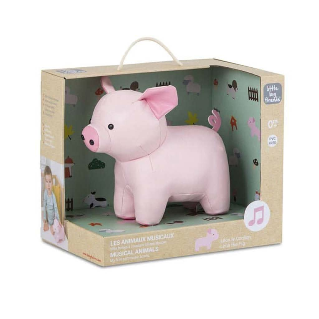 Little Big Friends Leon The Pig Soft Music Box, ANB BABY