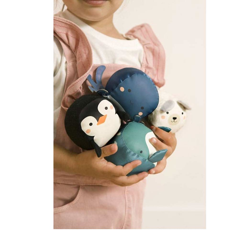 Little Big Friends Ocean Animals Soft Balls, Set of 4, ANB BABY