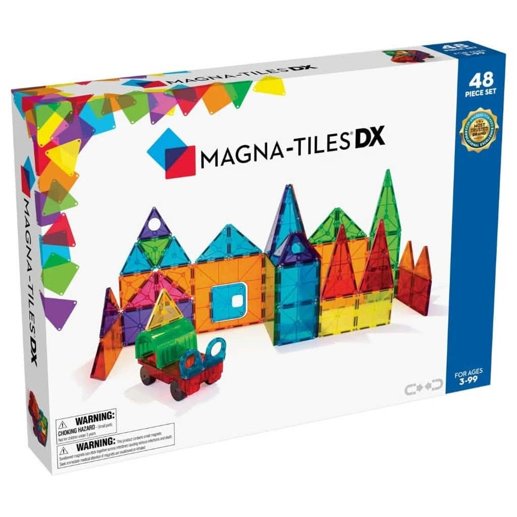 Magna - Tiles 48 - Piece Clear Colors Deluxe Building Set, ANB BABY