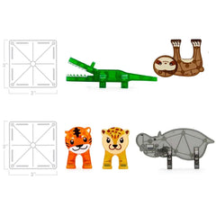 Magna - Tiles Jungle Animals, 25 - Piece Set, ANB BABY