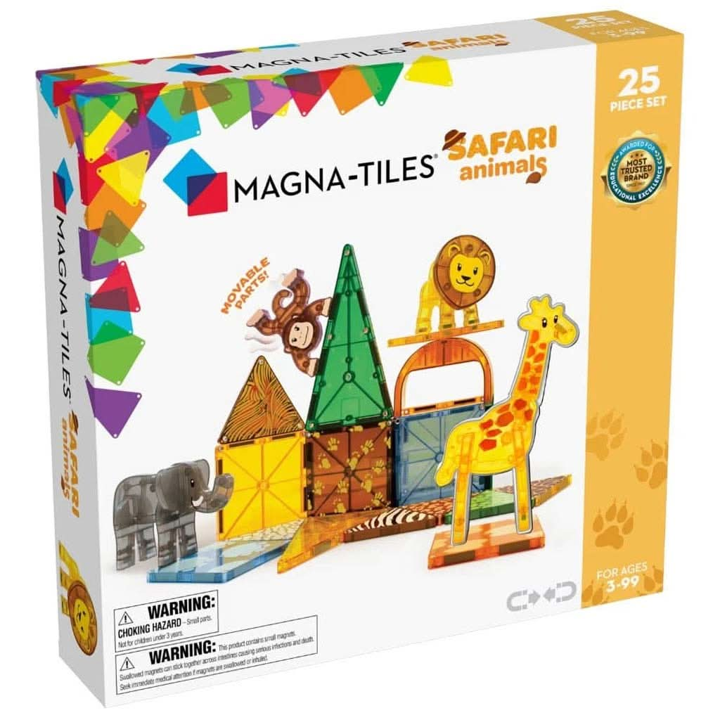 Magna - Tiles Safari Animals, 25 - Piece Set, ANB BABY