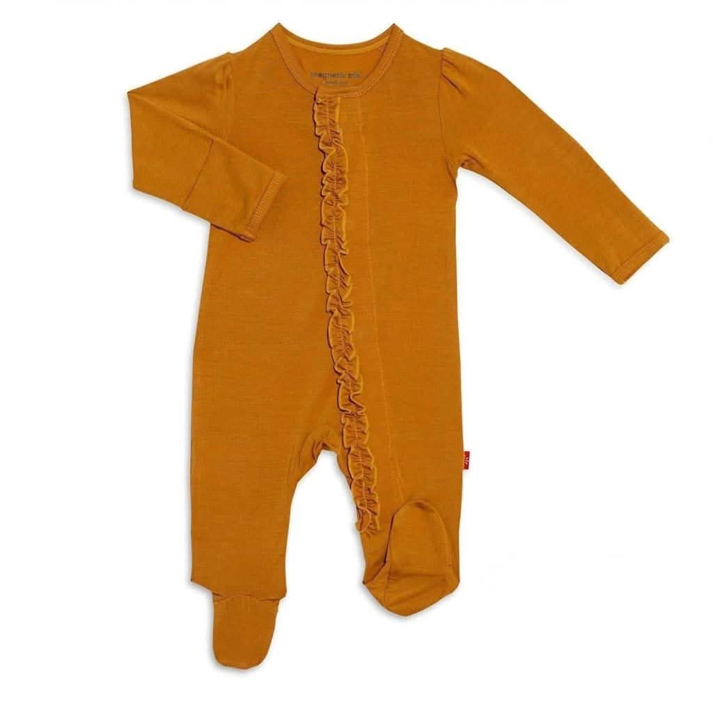 Magnetic Me Flaxen Gold Modal Magnetic Footie, ANB BABY