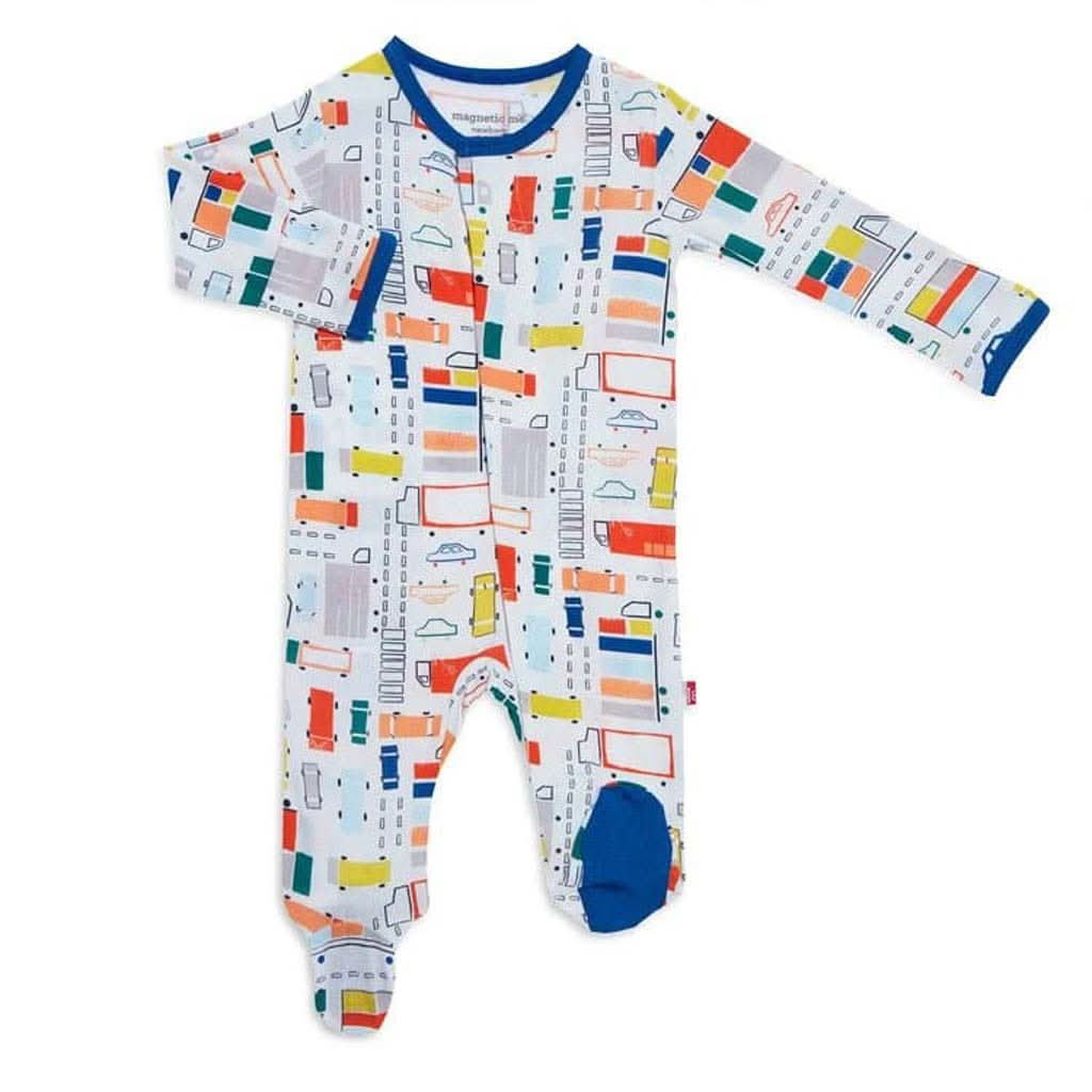 Magnetic Me Traffic Jammies Modal Magnetic Footie, ANB BABY