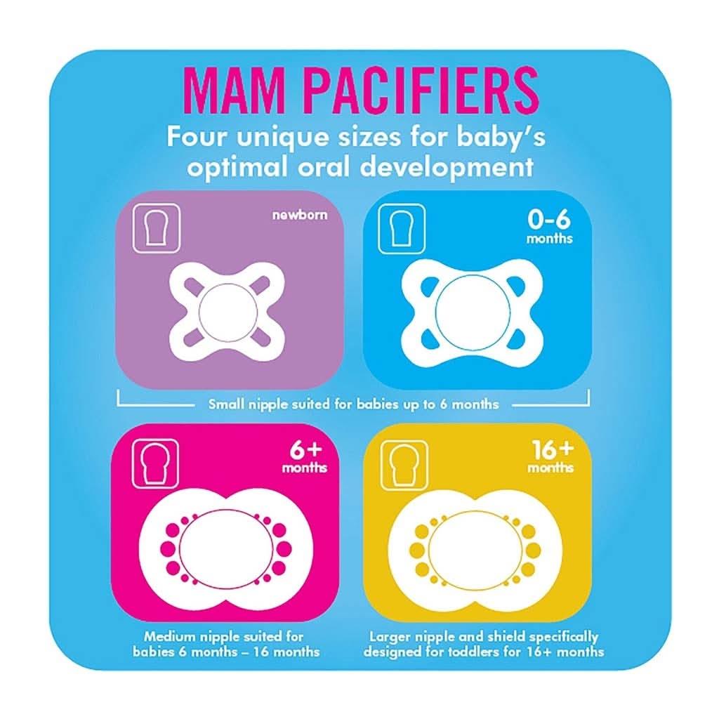 MAM Animal Silicone Orthodontic Pacifiers 0 - 6m Assorted Styles, ANB BABY