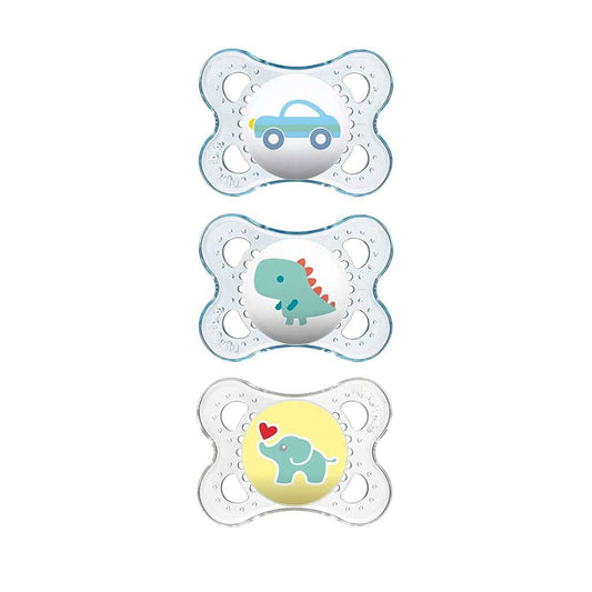 MAM Clear Collection Pacifier Value Pack Set Of 3 Pacifiers 0 - 6 Months, ANB BABY