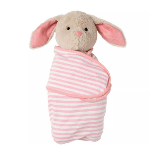 Manhattan Toy Baby Bunny 11" Stuffed Animal with Swaddle Blanket, ANB BABY