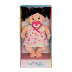 Manhattan Toy Baby Stella Peach Doll with Black Pigtails Toy, ANB BABY