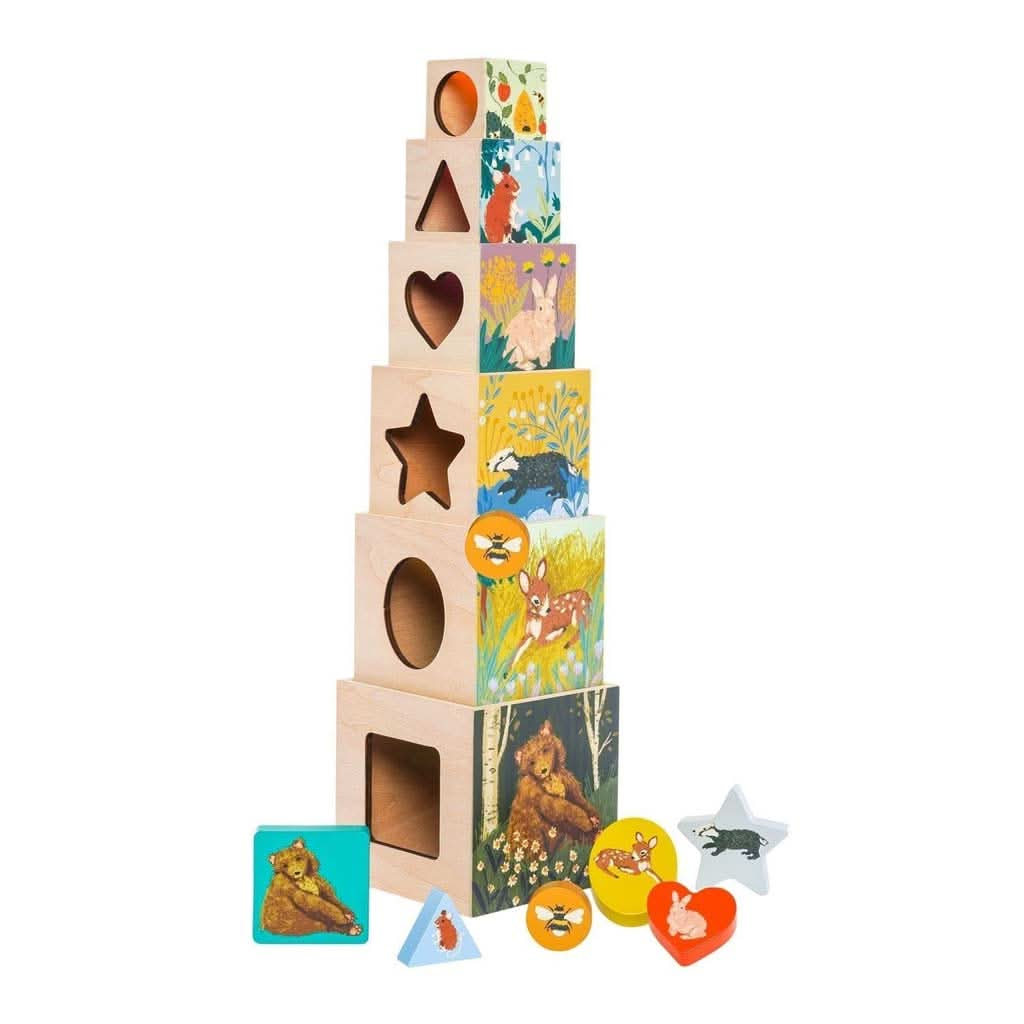 Manhattan Toy Enchanted Forest Wooden Stacking Blocks, ANB BABY