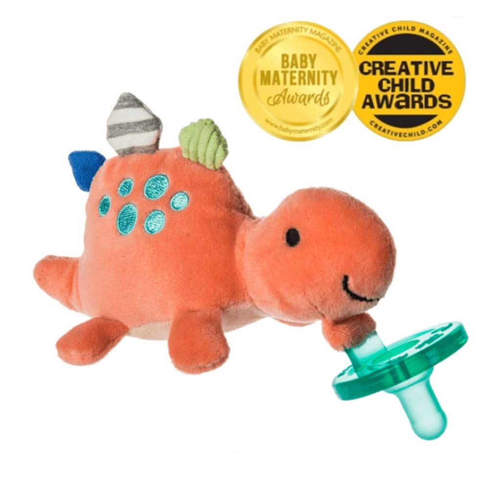 Mary Meyer Baby Pebblesaurus Wubbanub Dinosaur Infant Pacifier, ANB BABY