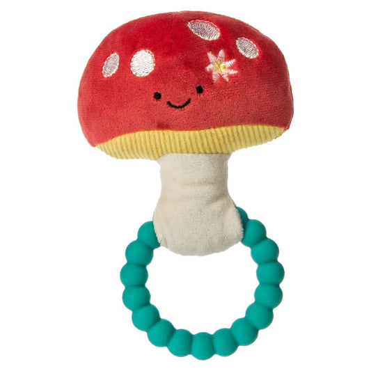 Mary Meyer Fairyland Forest Teether Baby Rattle, Red Mushroom, ANB BABY