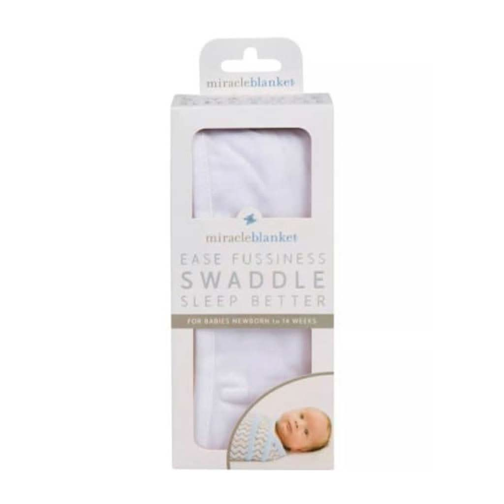 Miracle Blanket Baby Wrap Solid Swaddle - White, ANB BABY