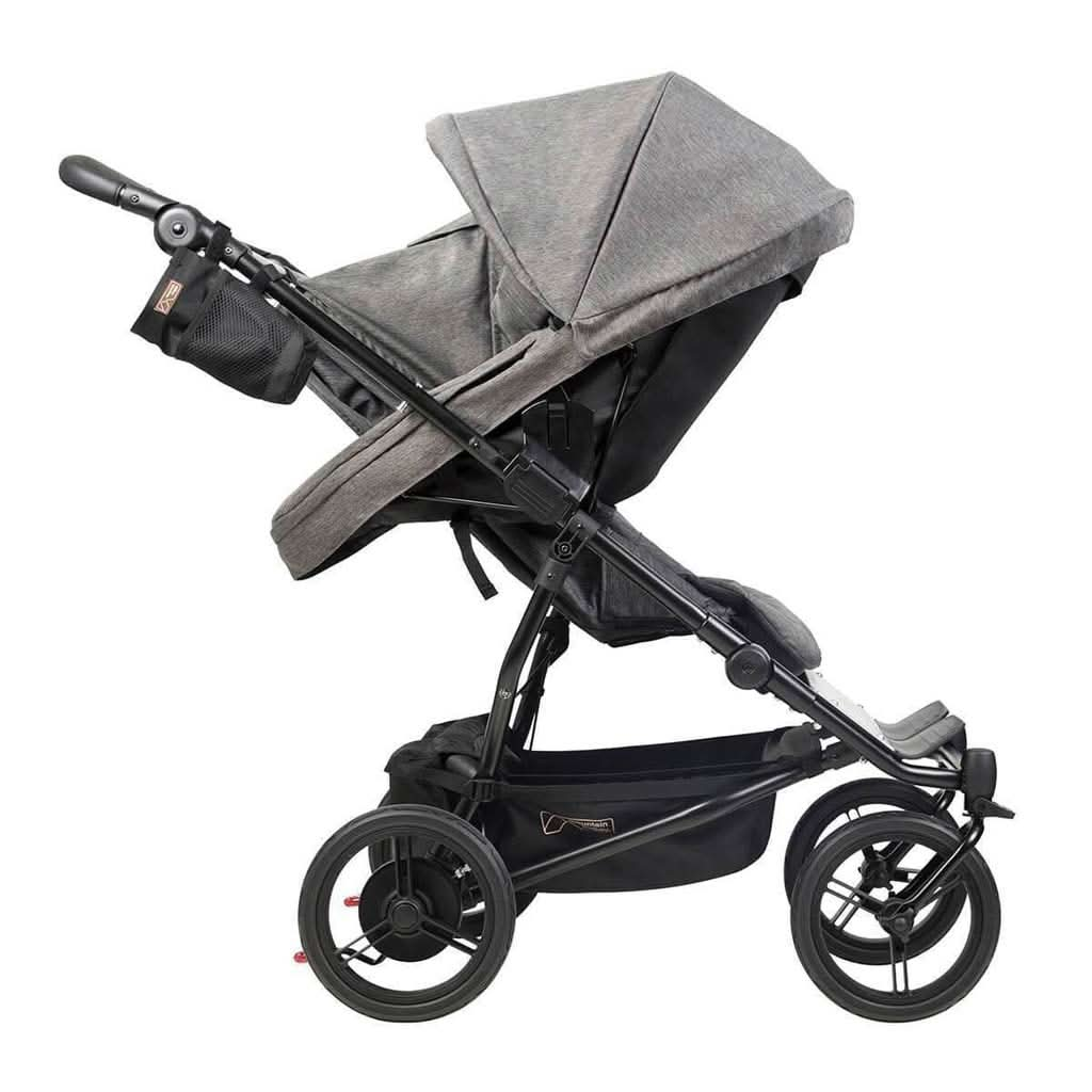 Mountain Buggy Duet Luxury with Double Satchel and Carrycot, Herringbone, ANB BABY