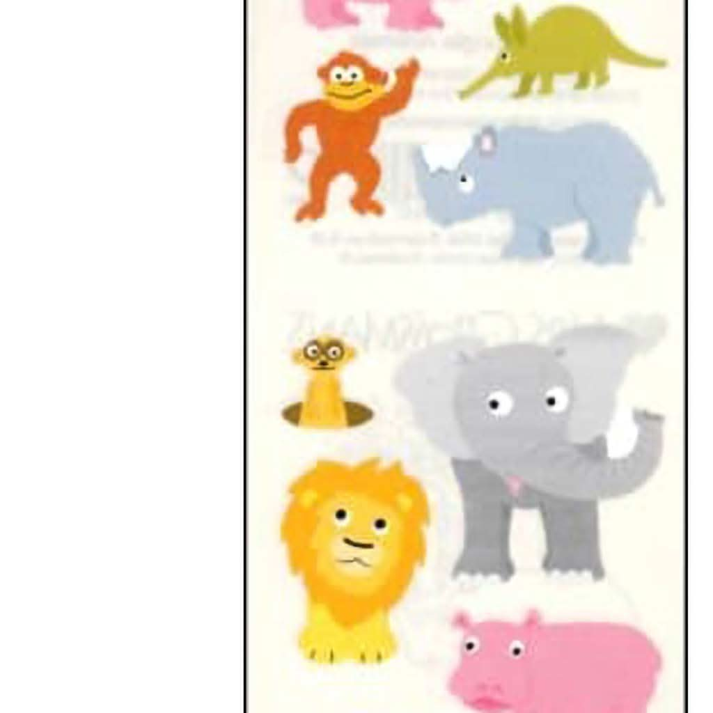 Mrs. Grossman's Strip of Chubby Sea Animals and Jungle Animals Stickers, ANB BABY