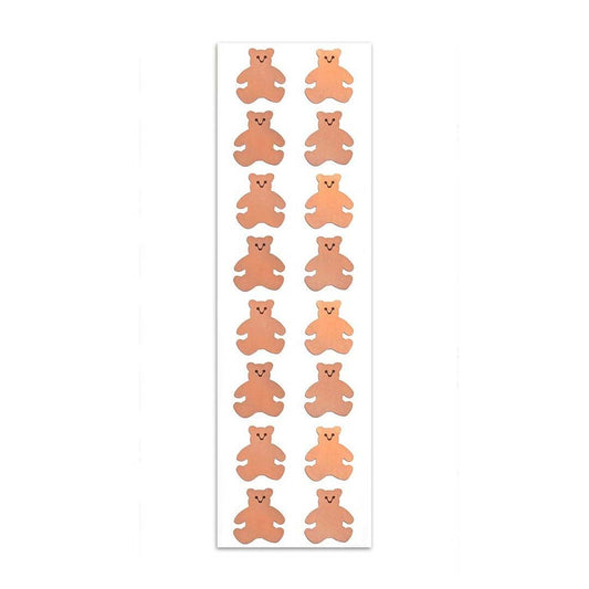 Mrs. Grossman's Strip of Rose Gold Bear Stickers, ANB BABY