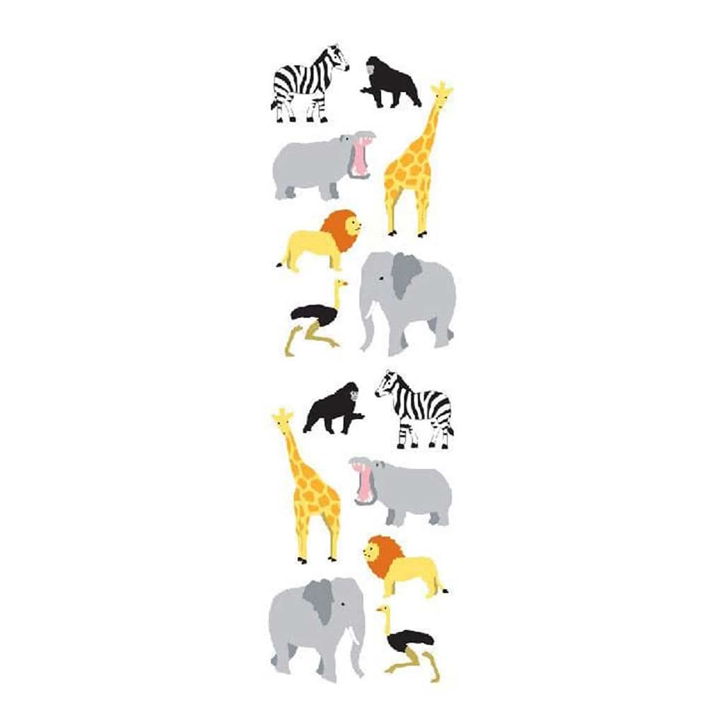 Mrs. Grossman's Strip of Small Wild Animals Stickers, ANB BABY