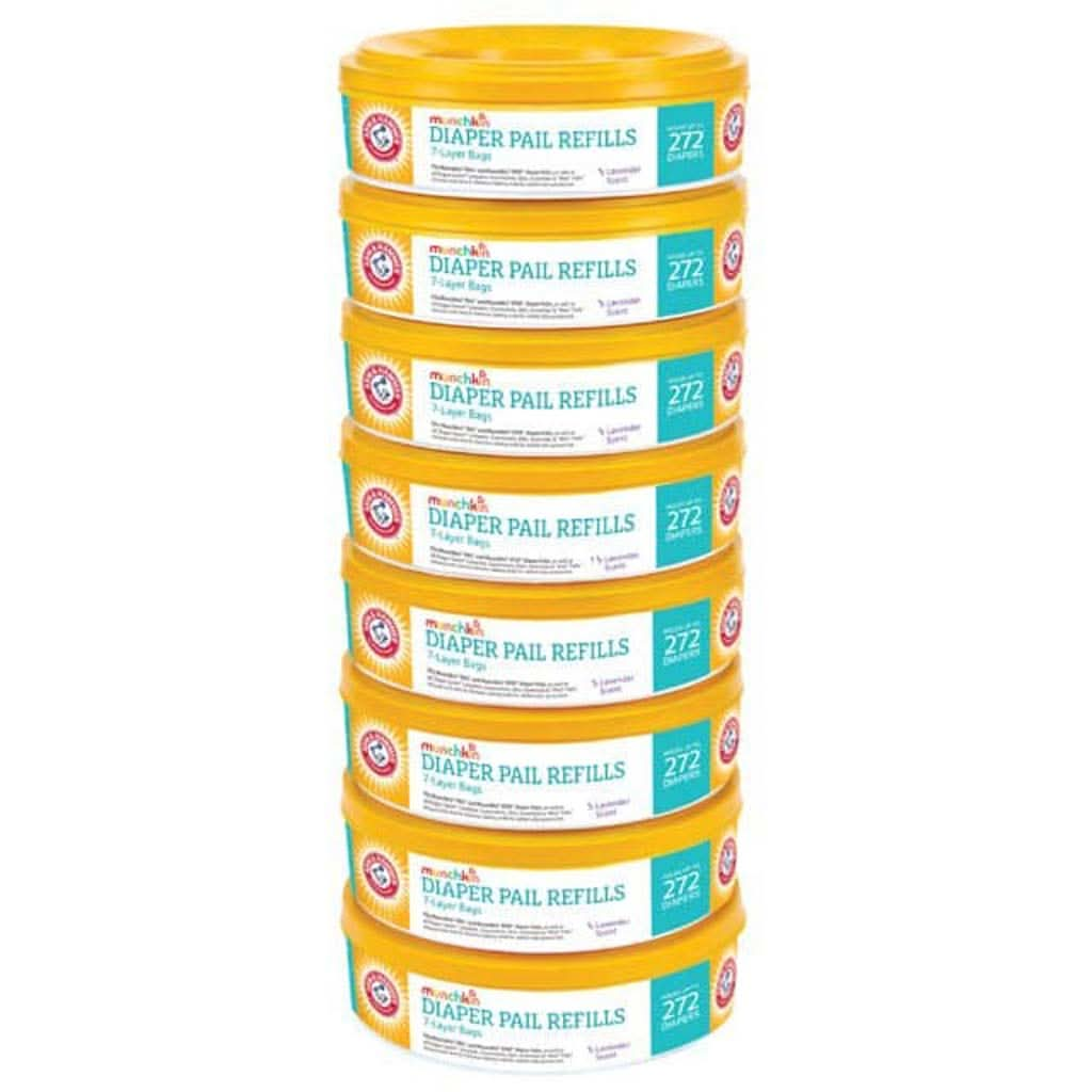 Munchkin Arm & Hammer Diaper Pail Refill Rings Lot, 8 - Pack, ANB BABY