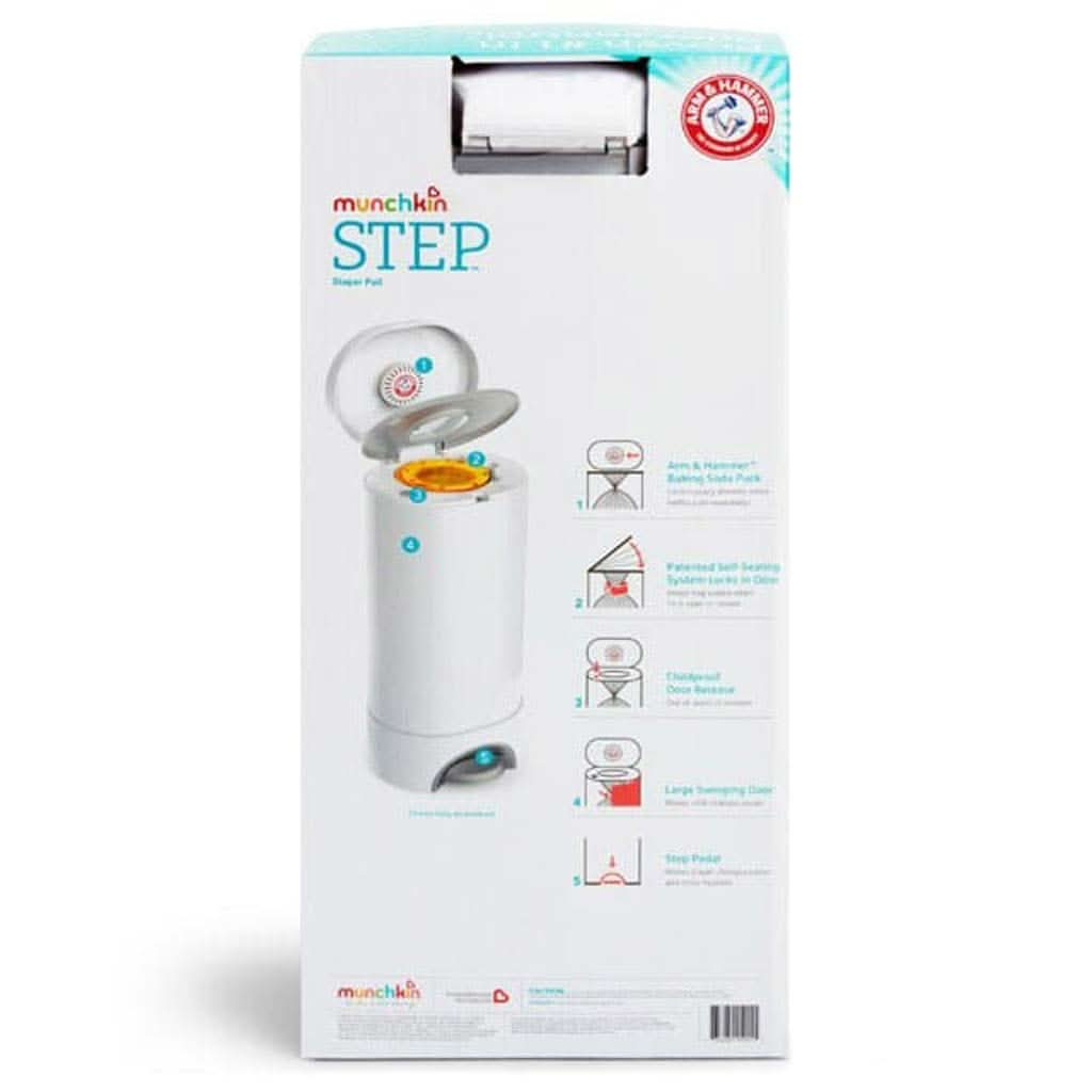 Munchkin Step Diaper Pail, White, ANB BABY