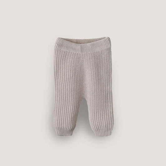 Mushie Chunky Knit Pants, Beige, ANB BABY