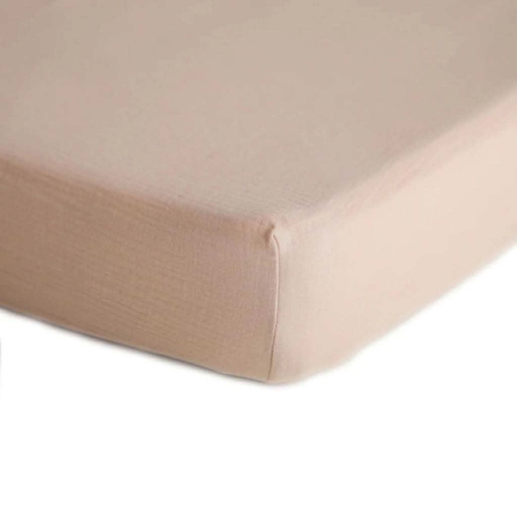 Mushie Extra Soft Muslin Crib Fitted Sheet, ANB BABY