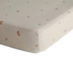 Mushie Extra Soft Muslin Crib Fitted Sheet, ANB BABY