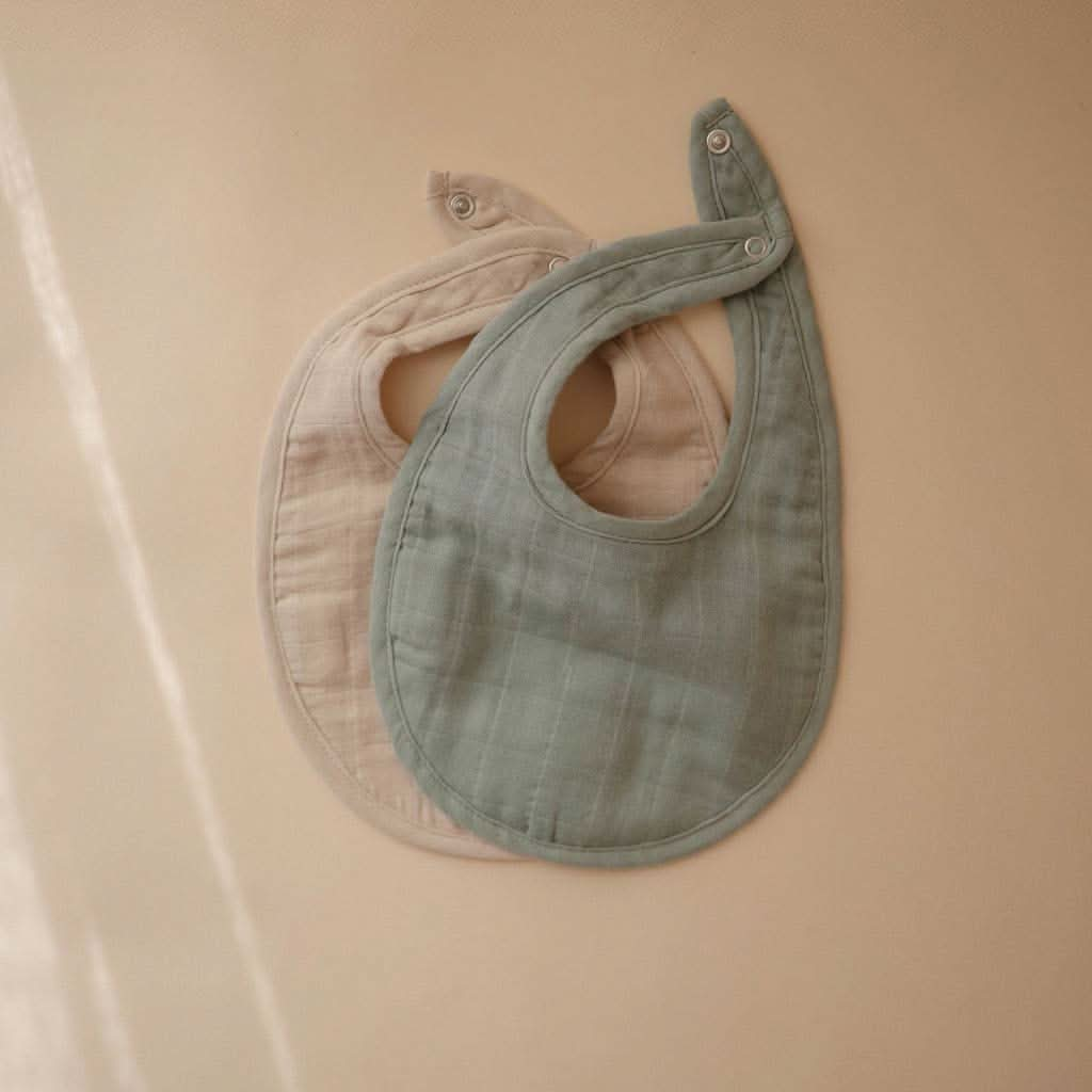 Mushie Muslin Bib 2 Pack, ANB BABY