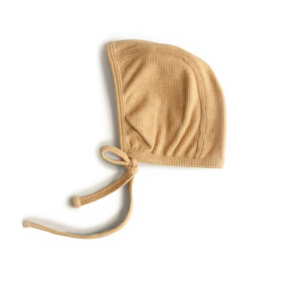 Mushie Ribbed Baby Bonnet, ANB BABY