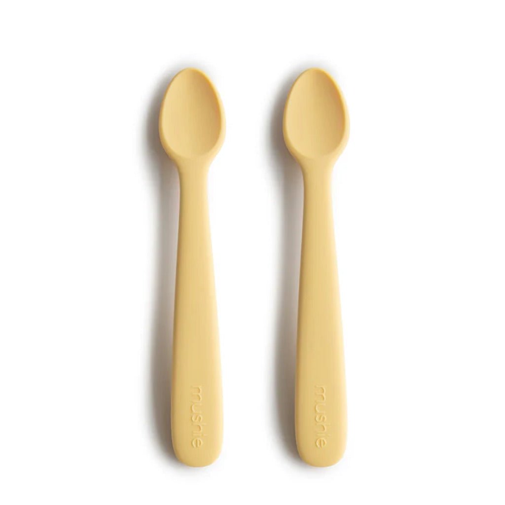 Mushie Silicone Feeding Spoons, 2 Pack, ANB BABY