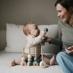 Mushie Wooden Multi Shape Stacker, ANB BABY