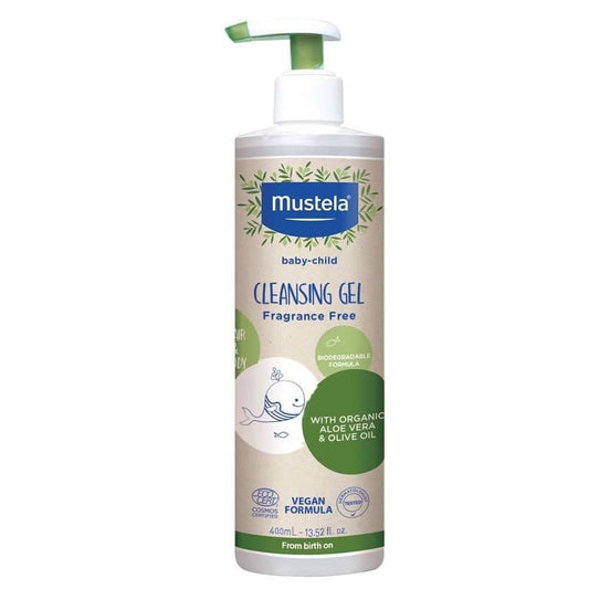 Mustela Organic Cleansing Gel with Olive Oil and Aloe 400 ml, ANB BABY