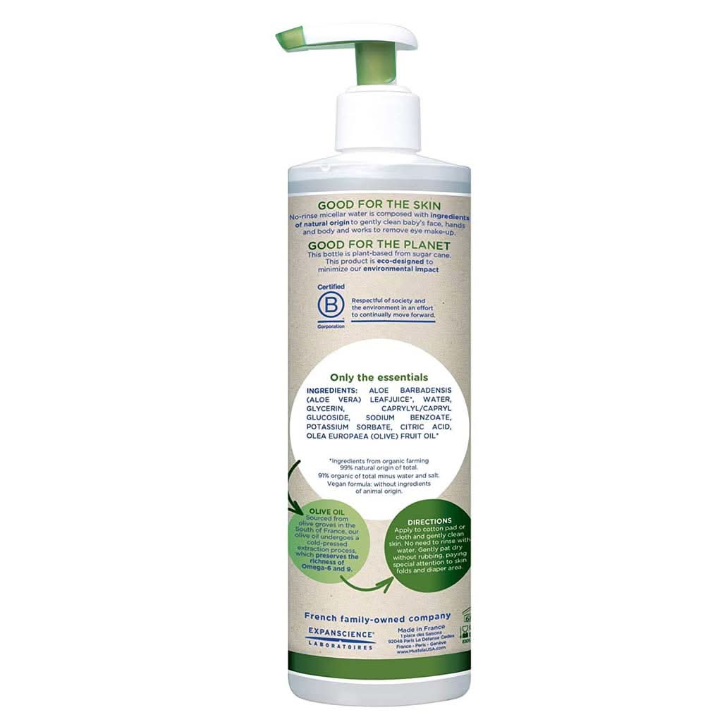 Mustela Organic Micellar Water with Olive Oil and Aloe 400 ml, ANB BABY