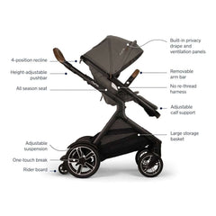 Nuna Demi Next Double Stroller + Rider Board + 2 PIPA RX Travel System, ANB BABY