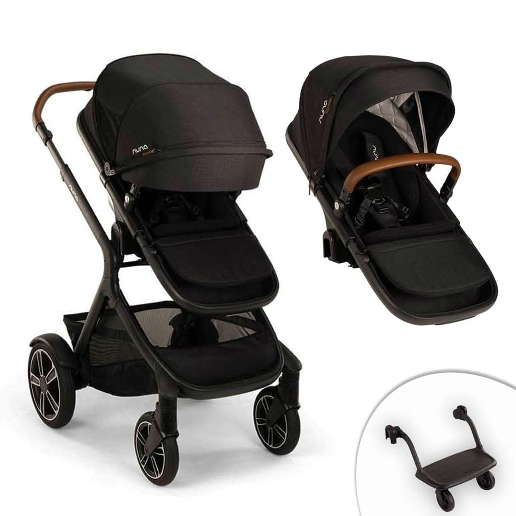 Nuna Demi Next Double Stroller + Rider Board, ANB BABY