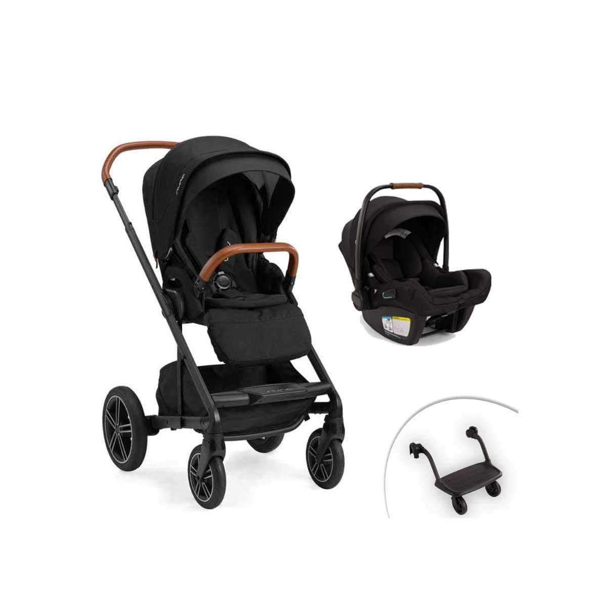 Nuna Mixx Next Stroller + PIPA Aire RX Travel System, Caviar, ANB BABY