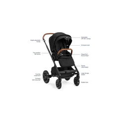 Nuna Mixx Next Stroller + PIPA Aire RX Travel System, Caviar, ANB BABY