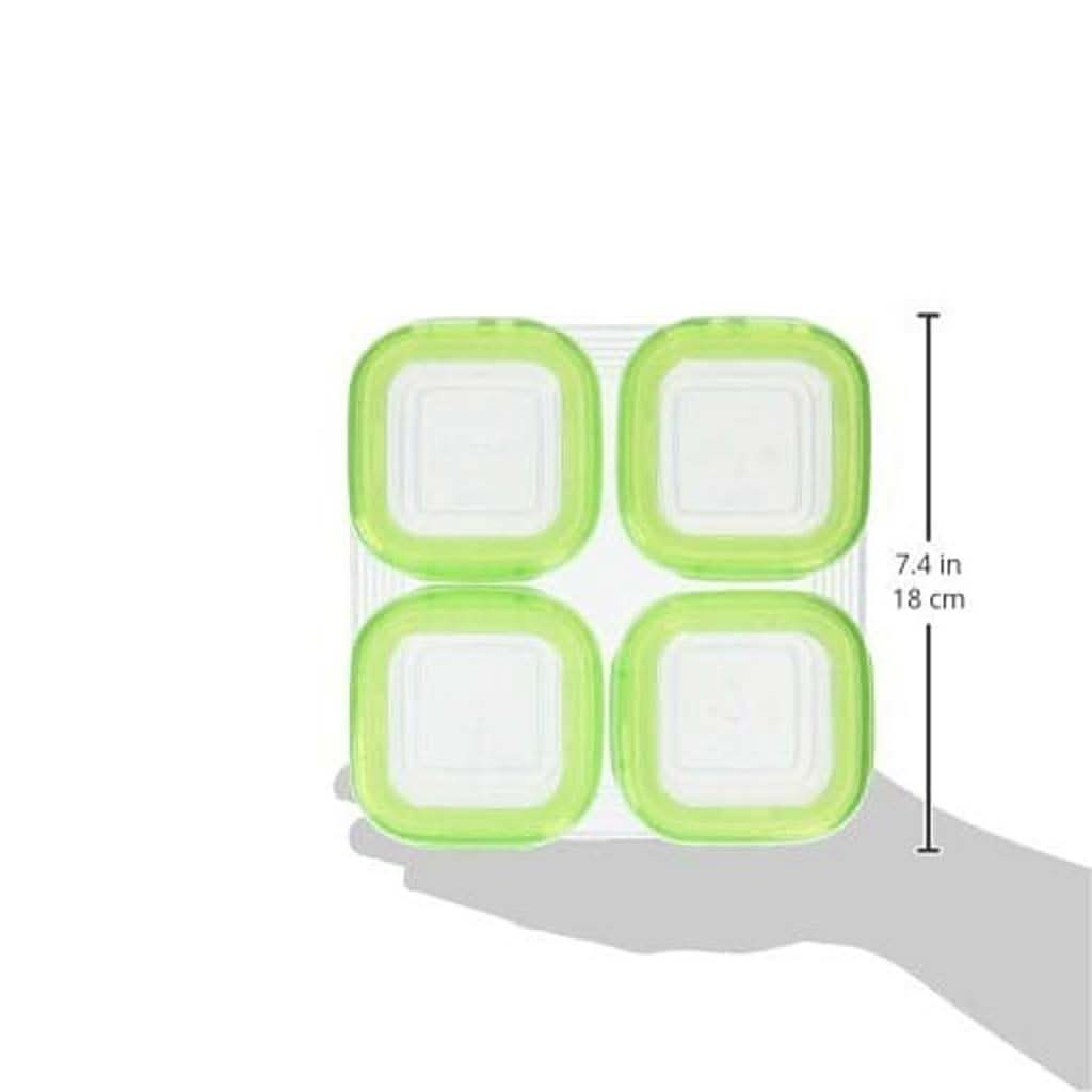 OXO Tot 12 - Piece Baby Blocks Food Storage Container, Green, ANB BABY