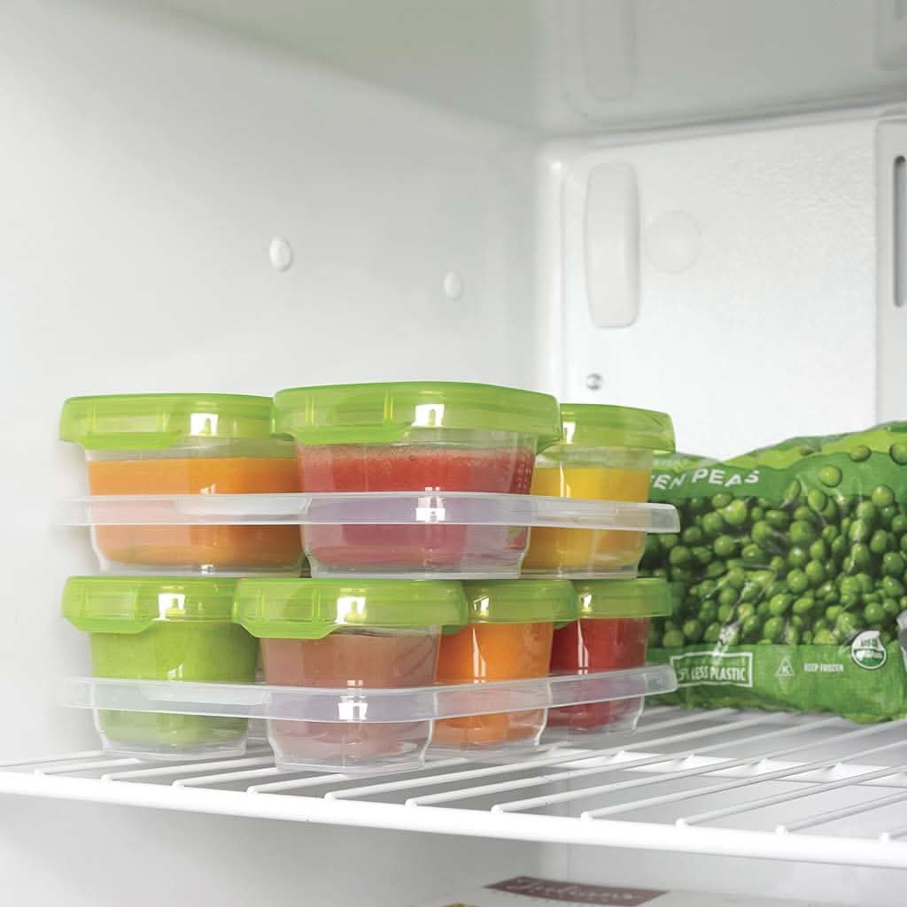 OXO Tot 12 - Piece Baby Blocks Food Storage Container, Green, ANB BABY