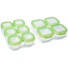 OXO Tot 12 - Piece Baby Blocks Food Storage Container, Green, ANB BABY